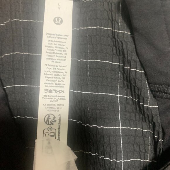 Lululemon NWT Adapted State Textured Jacket Reflective Grid L Black - Picture 5 of 9